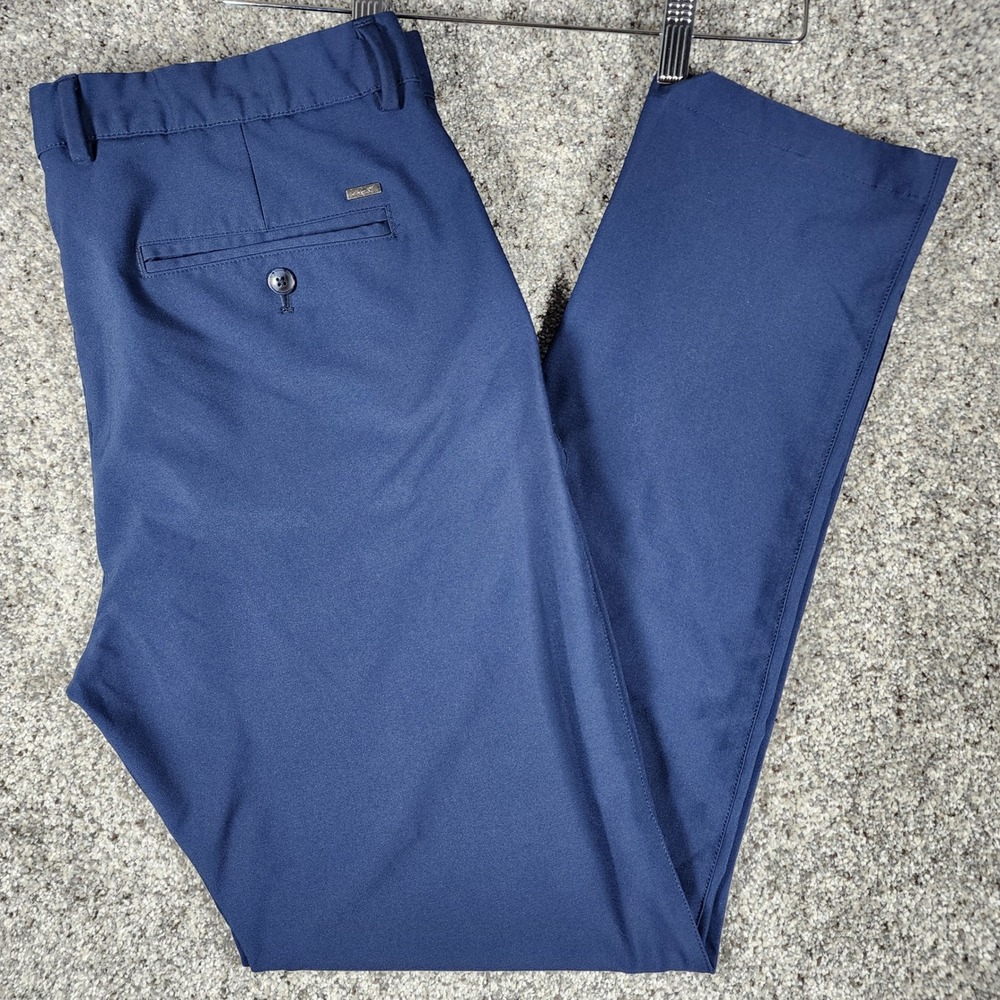 Greg Norman Golf Pants Mens 36x32 Navy Blue Stretch Performance Trousers Exc
